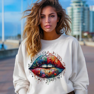 Musical lips sweatshirt