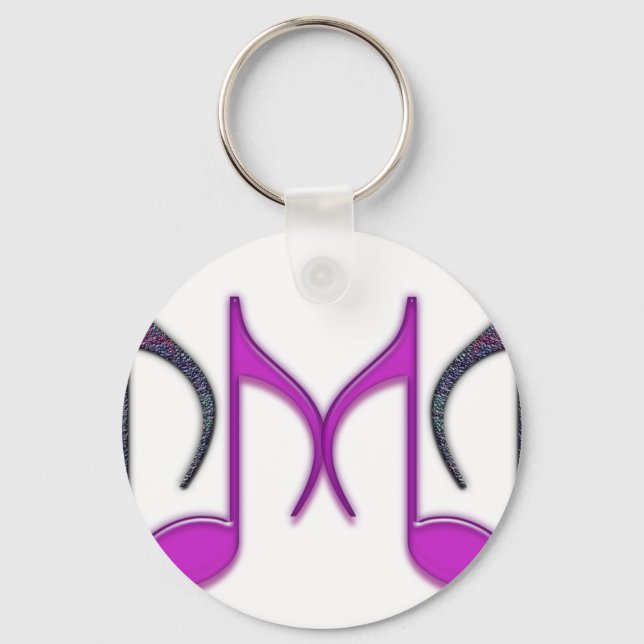 Musical "M" Letter Keychain (Front)