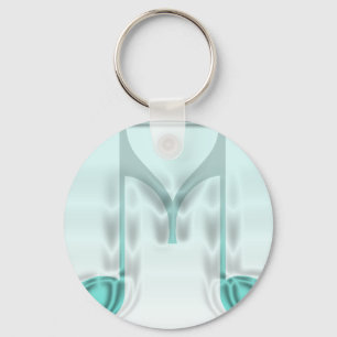 Musical "M" Letter Keychain