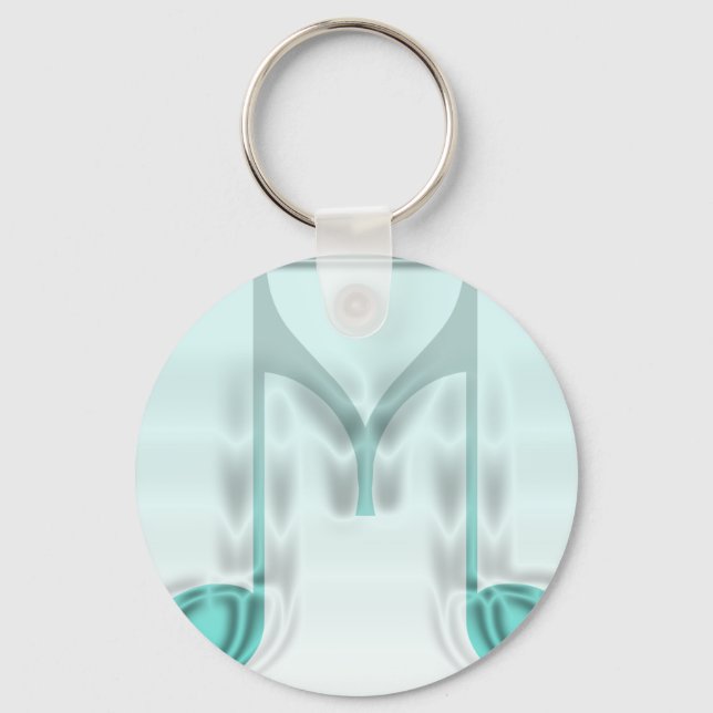 Musical "M" Letter Keychain (Front)