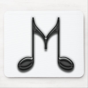Musical "M" Letter Mouse Pad