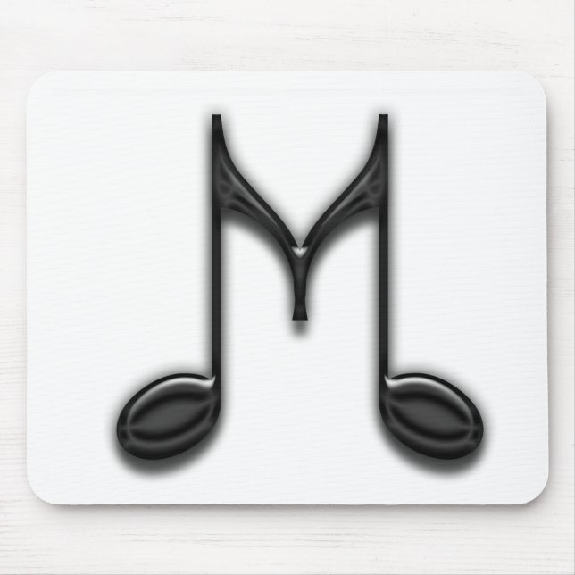 Musical "M" Letter Mouse Pad (Front)