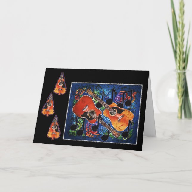 Musical Merriment - Guitar Holiday Cards (Front)