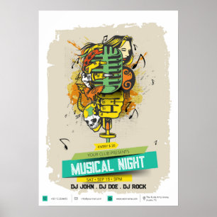 Musical Night – DJ & Club Art  Poster