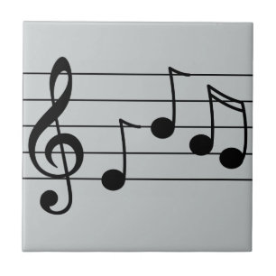 Musical notation treble clef and staff tile