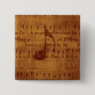 Musical Note 2 Inch Square Button