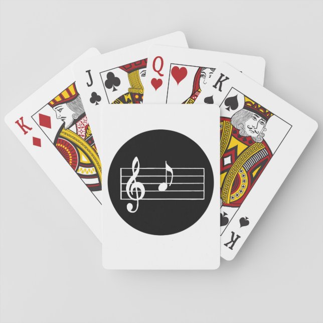 Musical Note A Playing Cards (Back)