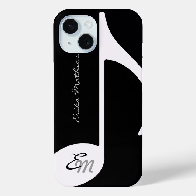Musical note ~ add initial Case-Mate iPhone case (Back)
