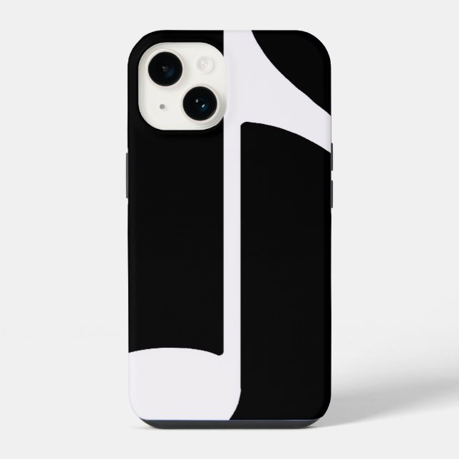 musical note / black iPhone case (Back)