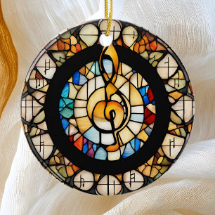 Musical Note  Ceramic Ornament