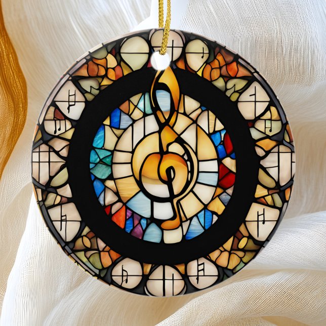 Musical Note  Ceramic Ornament (Creator Uploaded)