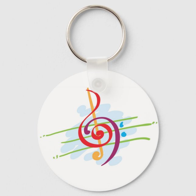 Musical Note Design Keychain (Front)