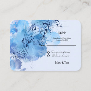 Musical Note Elegant RSVP Enclosure Card