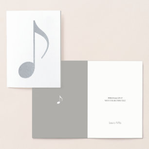 musical note foil card