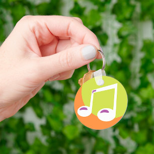Musical Note Icon Keychain