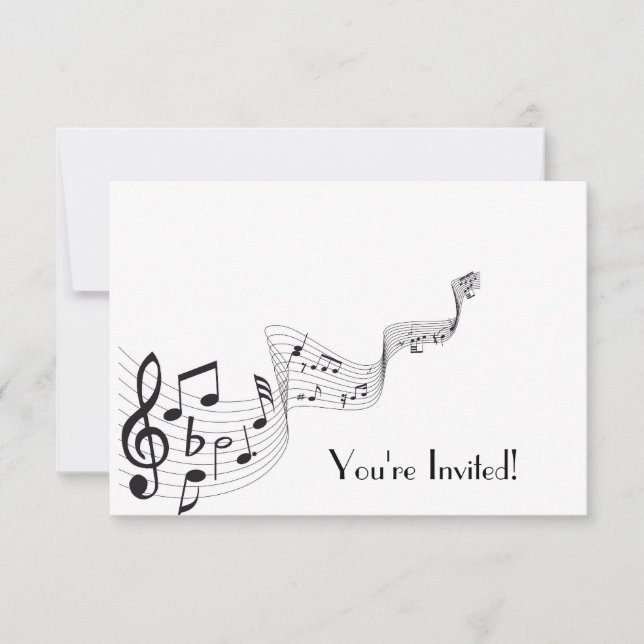 Musical Note Invitation Card (Front)