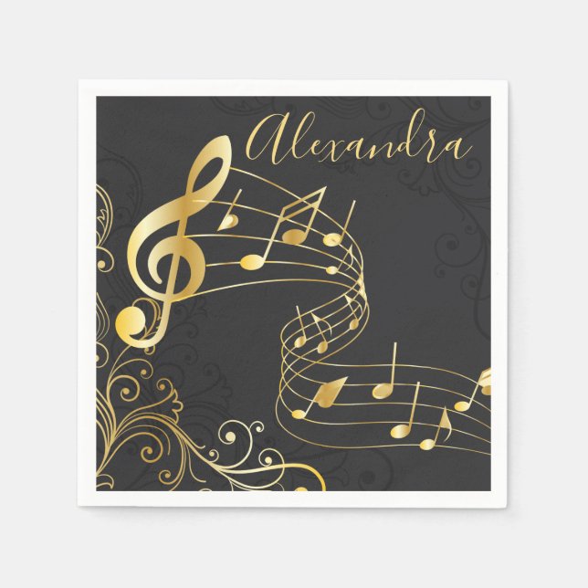 Musical Note Luxury design Napkin (Front)