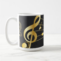 Musical Note Luxury gold grey design