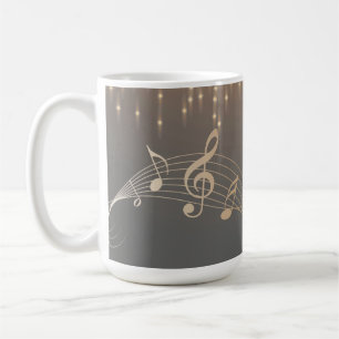 Musical Note Luxury gold sparkle confetti Coffee Mug