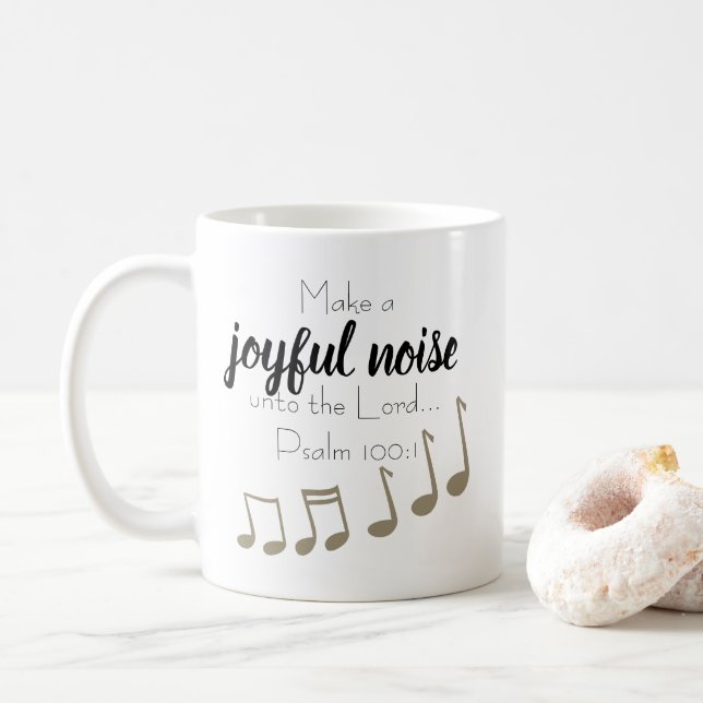 Musical Note Musician Singer Guitarist Drummer Coffee Mug (With Donut)