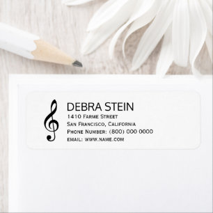 Musical note & name, simple & clear