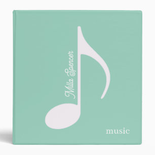 Musical Note Teal Blue - Music Lessons Binder