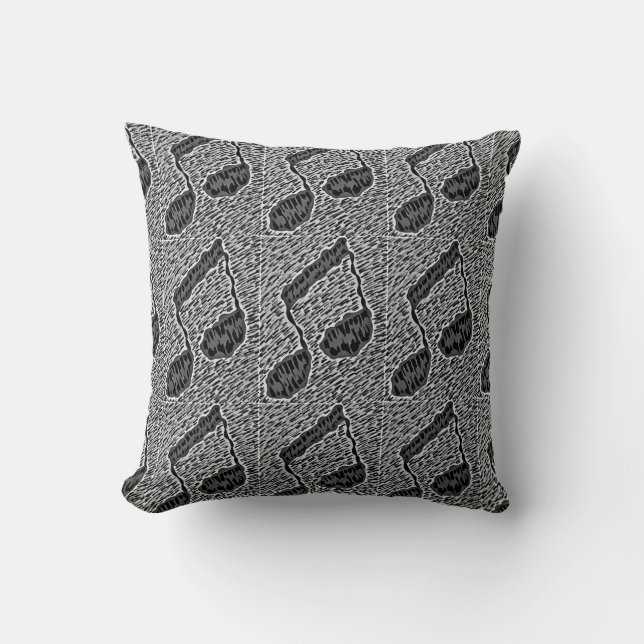 Musical Note Throw Pillow. Pillow (Front)