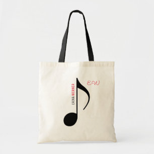 musical note tote with your own name on it