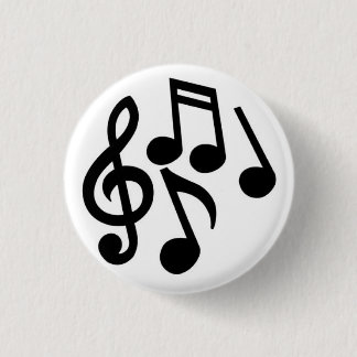 Musical Notes 1 Inch Round Button