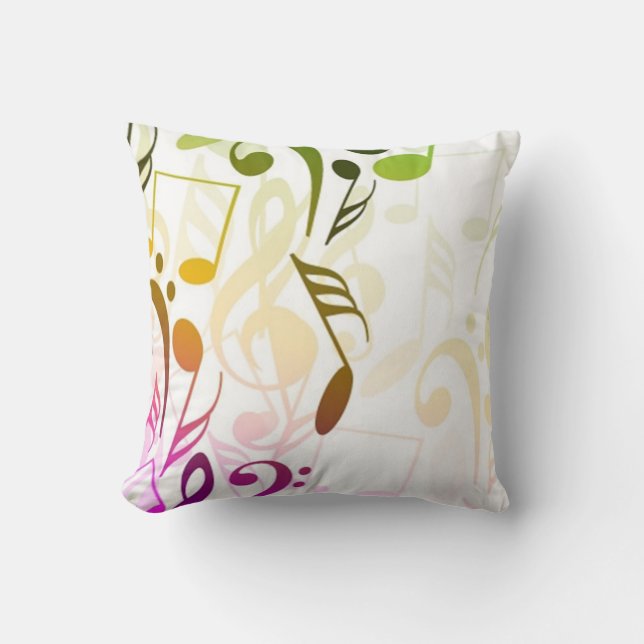 Musical Notes 2 Sided Pillow (Front)