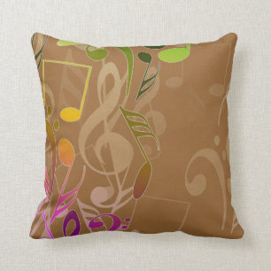 Musical Notes 2 Sided Pillow