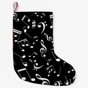 Musical Notes 2 Small Christmas Stocking