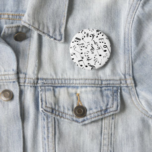Musical Notes 3 2 Inch Round Button