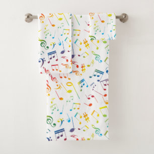 Musical Notes 4 Bath Towel Set