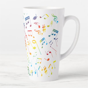 Musical Notes 4 Latte Mug