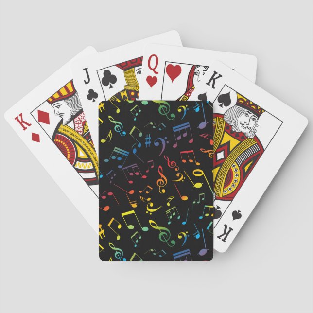 Musical Notes 5 Playing Cards (Back)