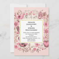 Musical Notes and Flowers Vintage Style Wedding