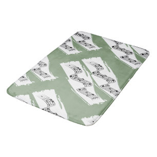 Musical notes bath mat