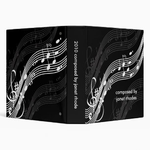 Musical notes binders, DIY colour+fonts Binder