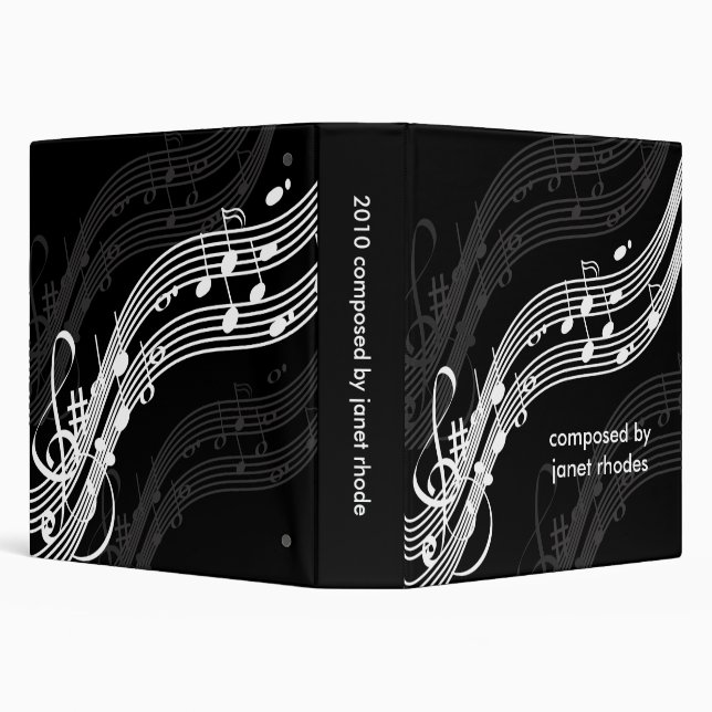 Musical notes binders, DIY colour+fonts Binder (Background)