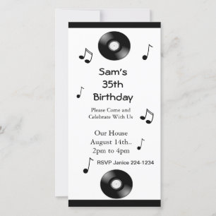 Musical Notes Birthday Invitations