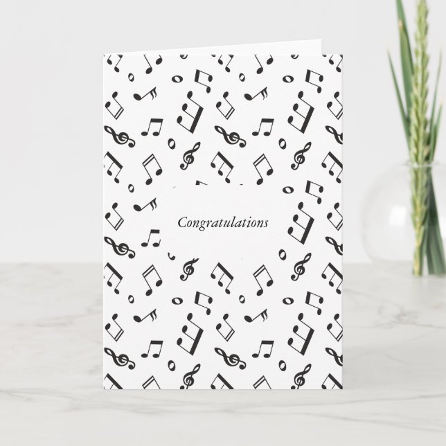 Musical Notes Black and White (Front)