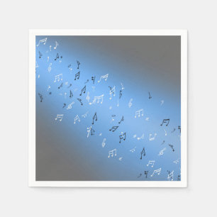 Musical Notes blue Moon Napkin