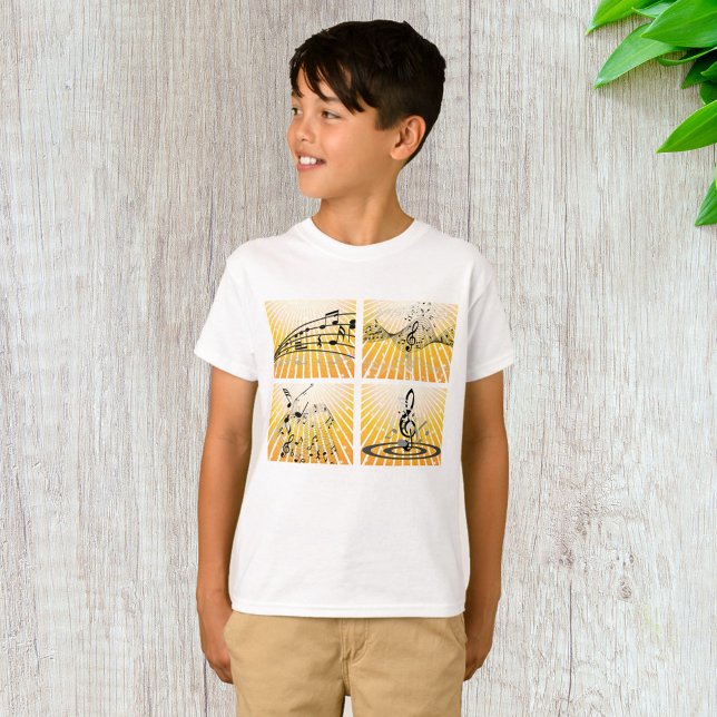 Musical Notes Burst Abstract T-Shirt (Creator Uploaded)
