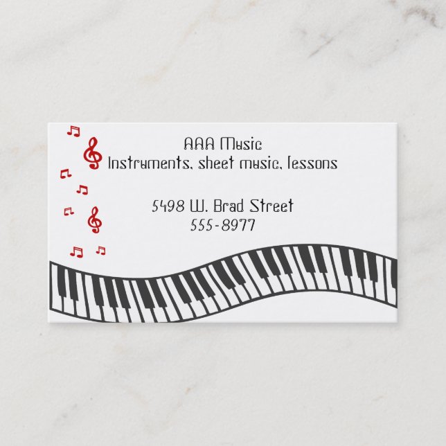 Musical Notes Business Card (Front)