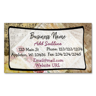 Musical Notes Business Magnetic Card