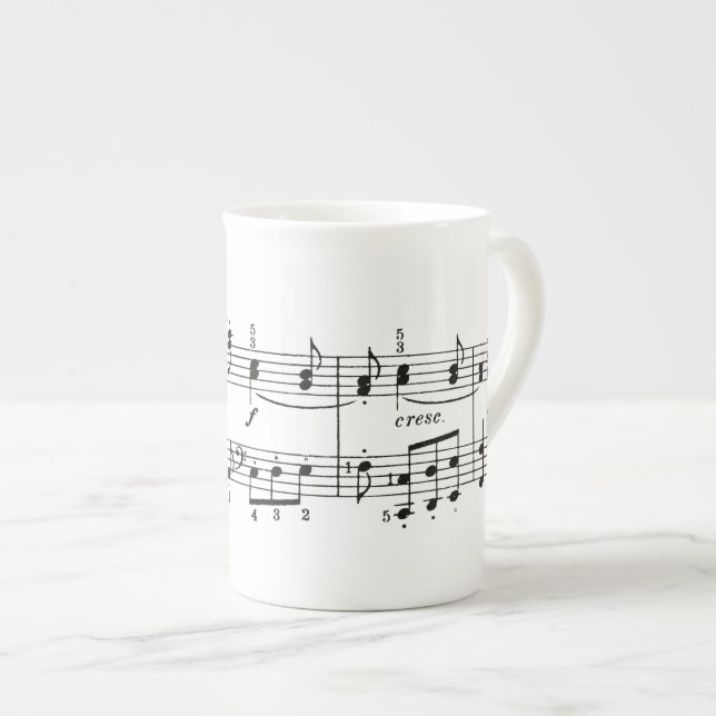 Musical Notes China Mug (Front Right)