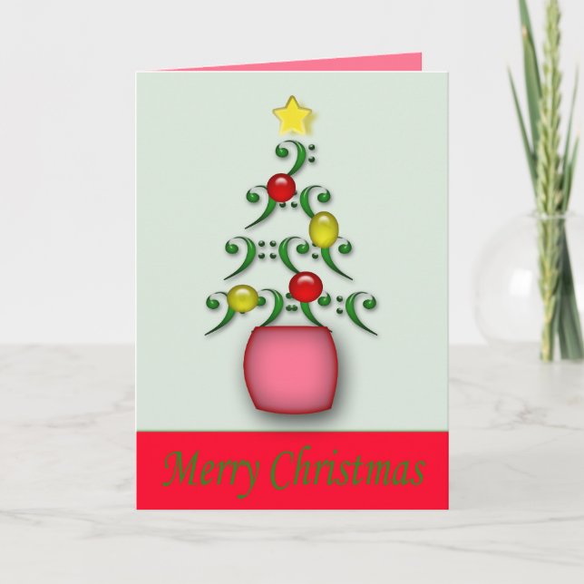 Musical Notes Christmas Card - Customized (Front)