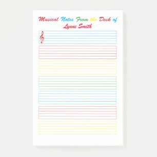 Musical Notes Colourful Lined