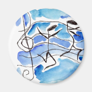 Musical Notes Come to Life Music Adds Joy to Life Magnet